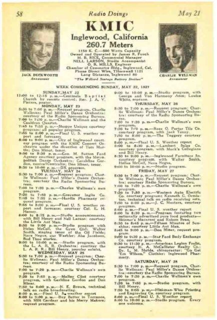 Radio Doings May 22, 1927 - AmericanRadioHistory.Com