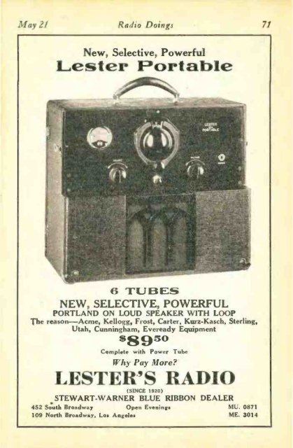 Radio Doings May 22, 1927 - AmericanRadioHistory.Com