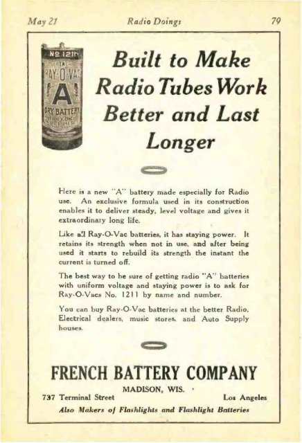 Radio Doings May 22, 1927 - AmericanRadioHistory.Com