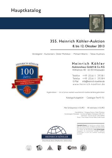 Hauptkatalog - Heinrich Köhler