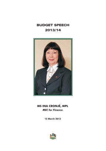 budget speech 2013/14 - South Africa Government Online