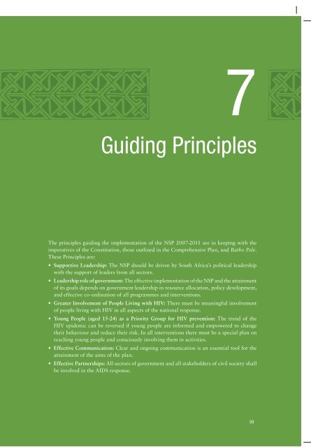 Guiding Principles - South Africa Government Online