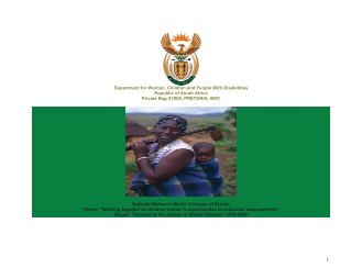 Programme for Women's Month - South African Government ...