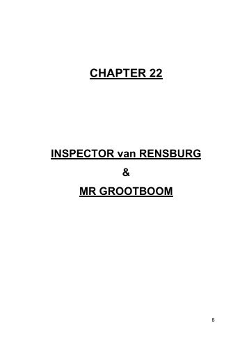 Chapter 22 - Insepector Van Rensburg Y Mr Grootboom