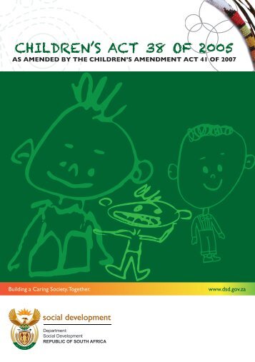 Children's Act booklet - South African Government Information