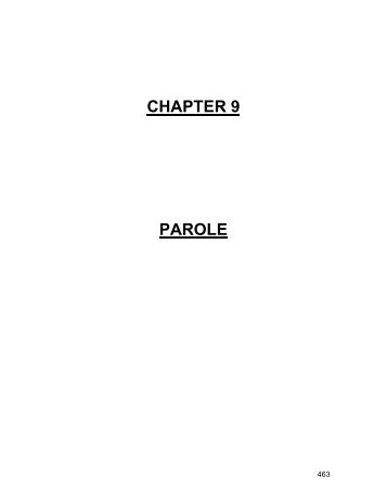 Chapter 9 - Parole - South African Government Information