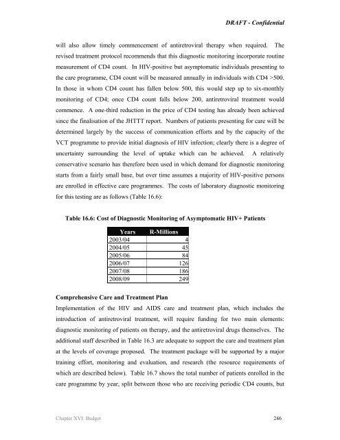 Operational plan for comprehensive HIV and AIDS care and ...