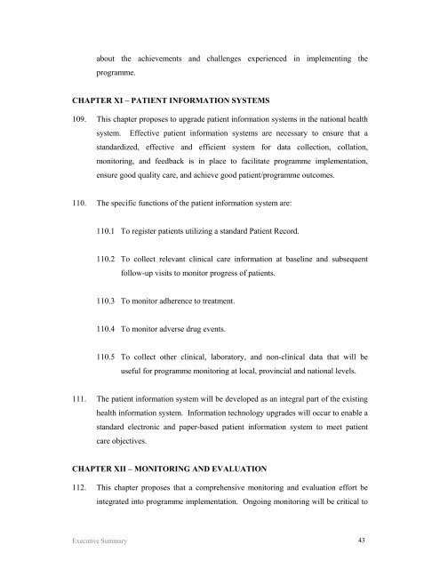 Operational plan for comprehensive HIV and AIDS care and ...