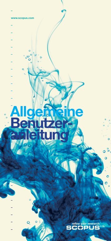 Allgemeine Benutzer- anleitung - SciVerse