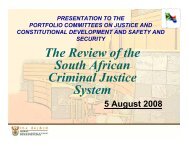 Presentation to the Portfolio Committees on Justice and ...