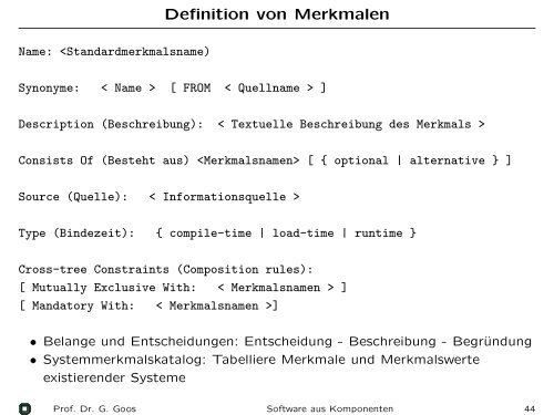 Software aus Komponenten - IPD Goos