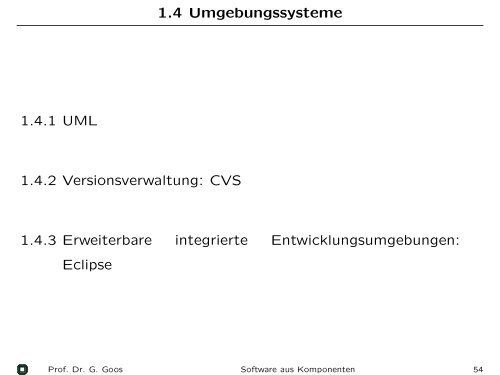 Software aus Komponenten - IPD Goos