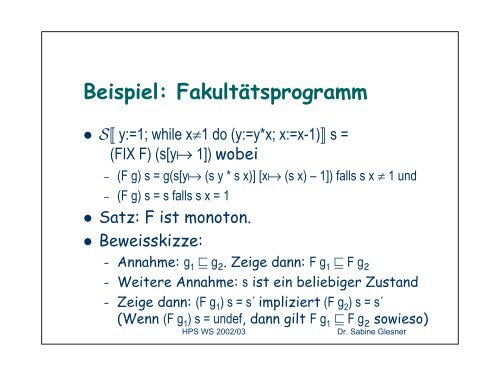 Formale Semantik Denotationelle Semantik