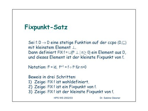 Formale Semantik Denotationelle Semantik