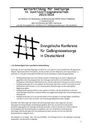 Weiterbildung für Seelsorge in Justizvollzugsanstalten 2013/2014