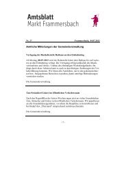 Amtliche Mitteilungen der Gemeindeverwaltung - Frammersbach