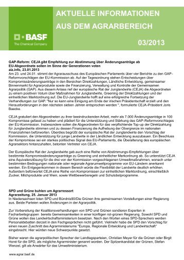 aktuelle informationen aus dem agrarbereich 03/2013 - BASF ...