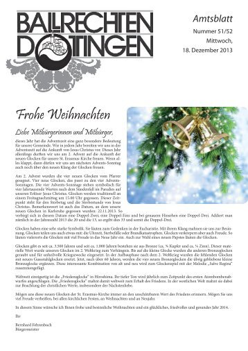 Frohe Weihnachten - Ballrechten-Dottingen