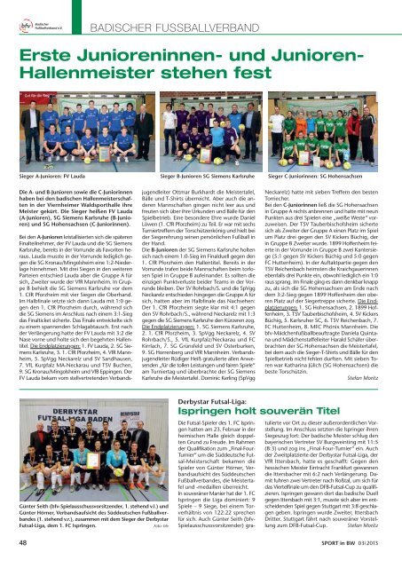 Sport in BW - Badischer Sportbund Nord eV