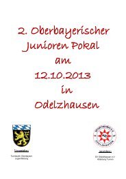 2. Oberbayerischer Junioren Pokal am 12.10.2013 in Odelzhausen