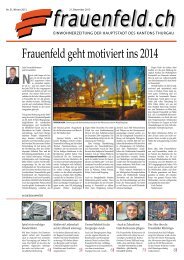 Einwohnerzeitung Winter 2013 ist da - Stadt Frauenfeld