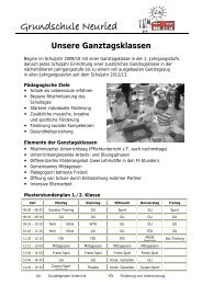 Unsere Ganztagsklassen - Grundschule Neuried