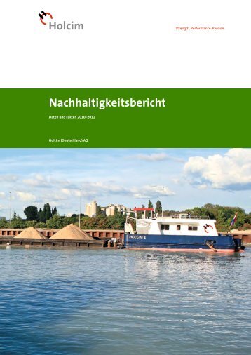 Nachhaltigkeitsbericht 2010–2012 der Holcim (Deutschland) AG