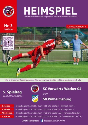 Download Stadionzeitung als PDF - SC Vorwärts-Wacker 04 Billstedt