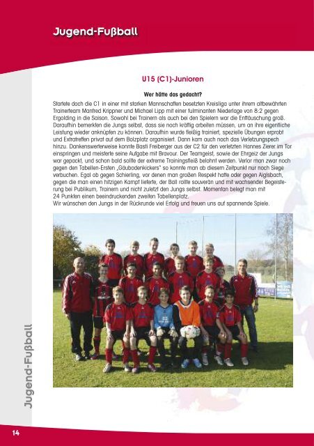 Sport-Echo Dezember 2013 - SV Landshut Münchnerau