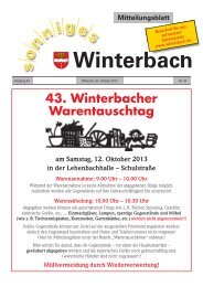 Mitteilungsblatt KW 40/2013 - Gemeinde Winterbach