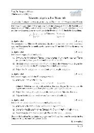 Lineare Algebra I – Blatt 10 - Mathematik