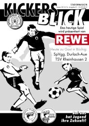 SpVgg. Durlach-Aue TSV Rheinhausen 2 - SV Kickers Büchig