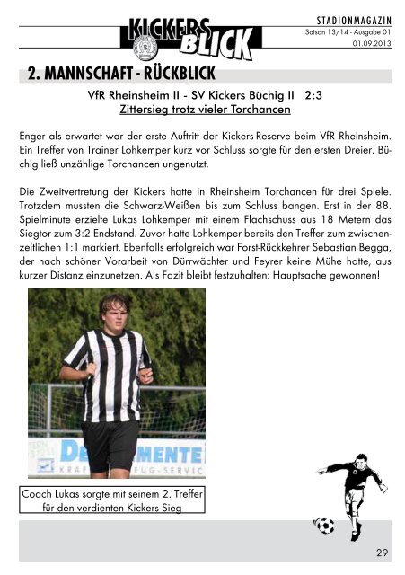 SpVgg. Durlach-Aue TSV Rheinhausen 2 - SV Kickers Büchig