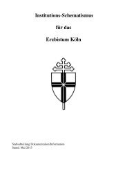 PDF-Datei, 840 KB - Institutionsschematismus des ... - Erzbistum Köln