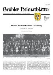 Brühler Profile: Hermann Schamberg - Brühler Heimatbund