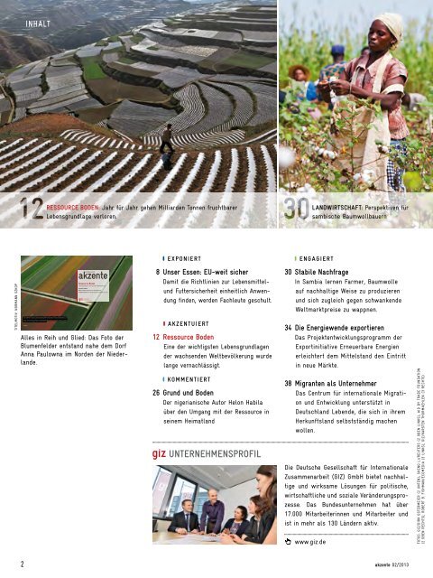 Ressource Boden – GIZ-Magazin akzente 02-2013