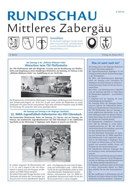 Ausgabe 22.02.2013 - Güglingen