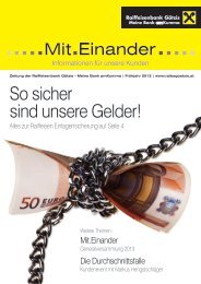 Ausgabe Frühjahr 2013 - Raiffeisenbank Götzis