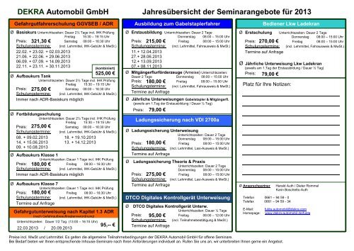 Flyer zum Download (PDF) - Dekra