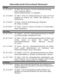 Jahresübersicht Ortsverband Altenautal