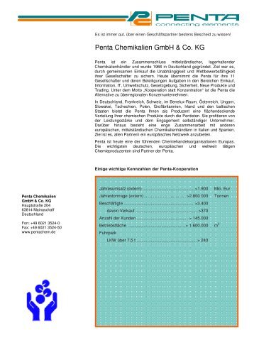 Profil (PDF) - Penta Chemikalien GmbH & Co. KG