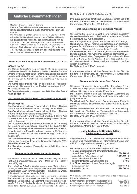 Amtsblatt Ortrand_Februar 2012_korrekur.p65 - Amt Ortrand