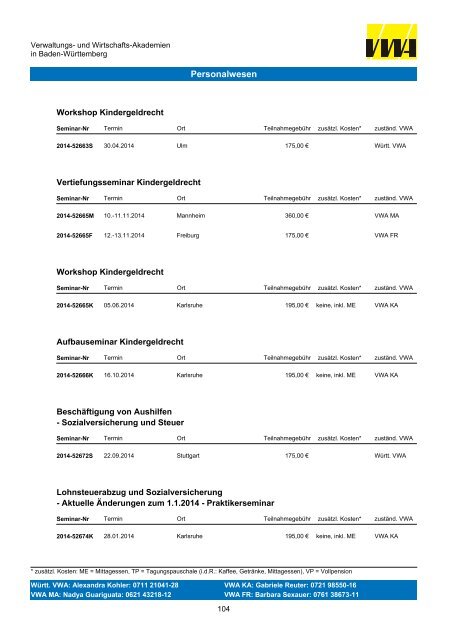 Gesamtprogramm - Württembergische Verwaltungs