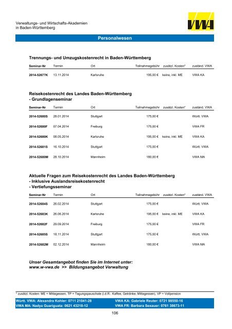 Gesamtprogramm - Württembergische Verwaltungs