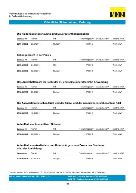 Gesamtprogramm - Württembergische Verwaltungs