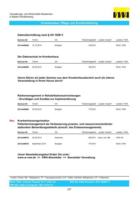 Gesamtprogramm - Württembergische Verwaltungs