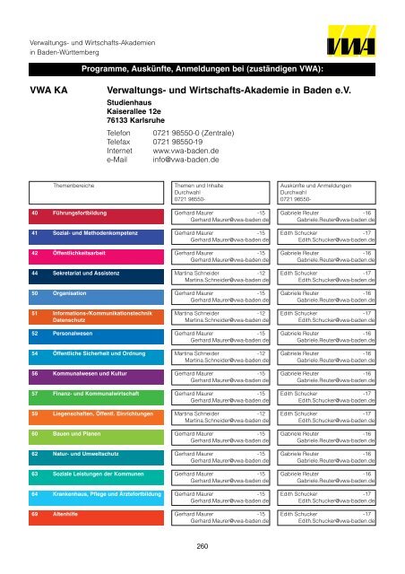 Gesamtprogramm - Württembergische Verwaltungs