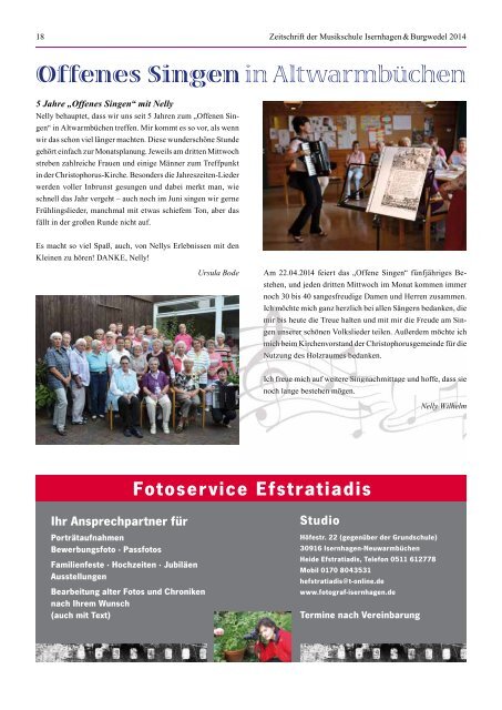 Nr. 54 · Januar 2014 - Musikschule Isernhagen & Burgwedel