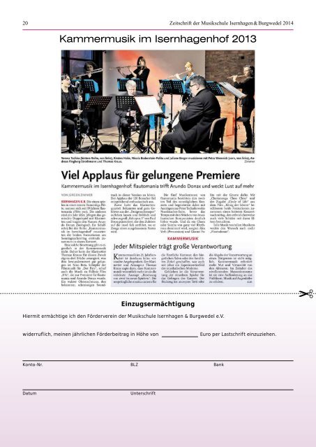 Nr. 54 · Januar 2014 - Musikschule Isernhagen & Burgwedel