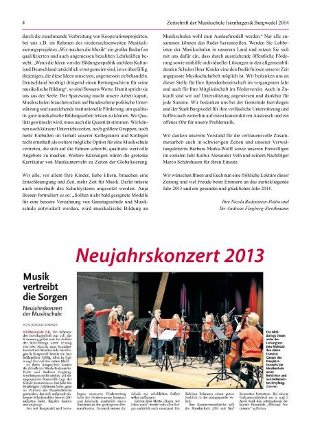 Nr. 54 · Januar 2014 - Musikschule Isernhagen & Burgwedel